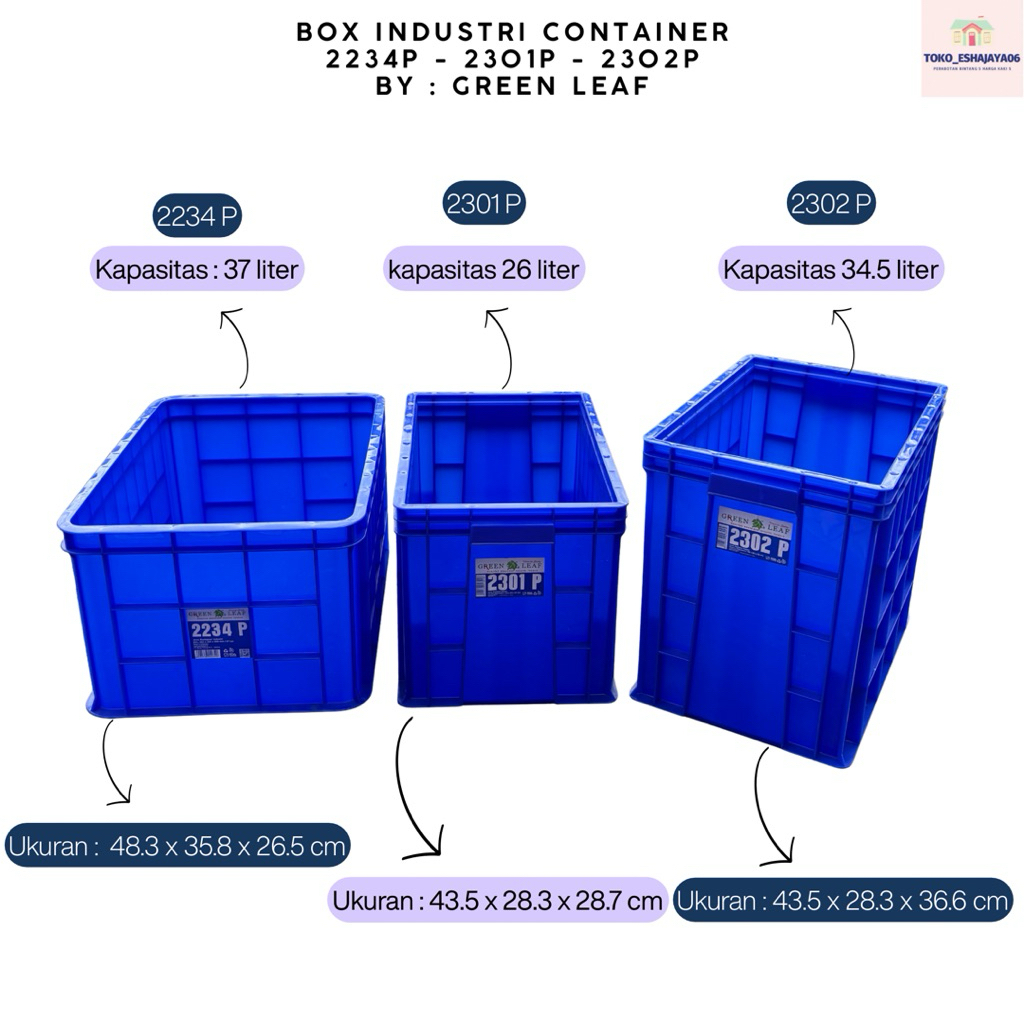 Jual Green Leaf - Plain Industrial Container / Kontainer Polos Box Tahu ...