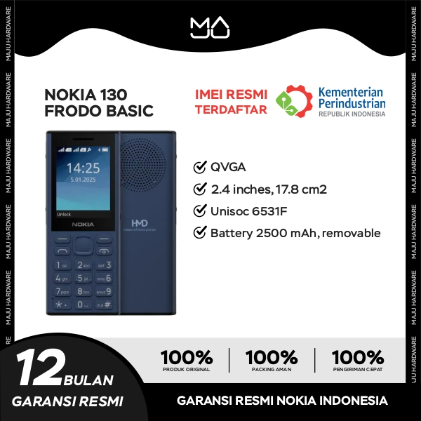 Jual Nokia 130 Frodo Basic [Nokia 130 Music Dual Sim 2500mah] - Garansi ...