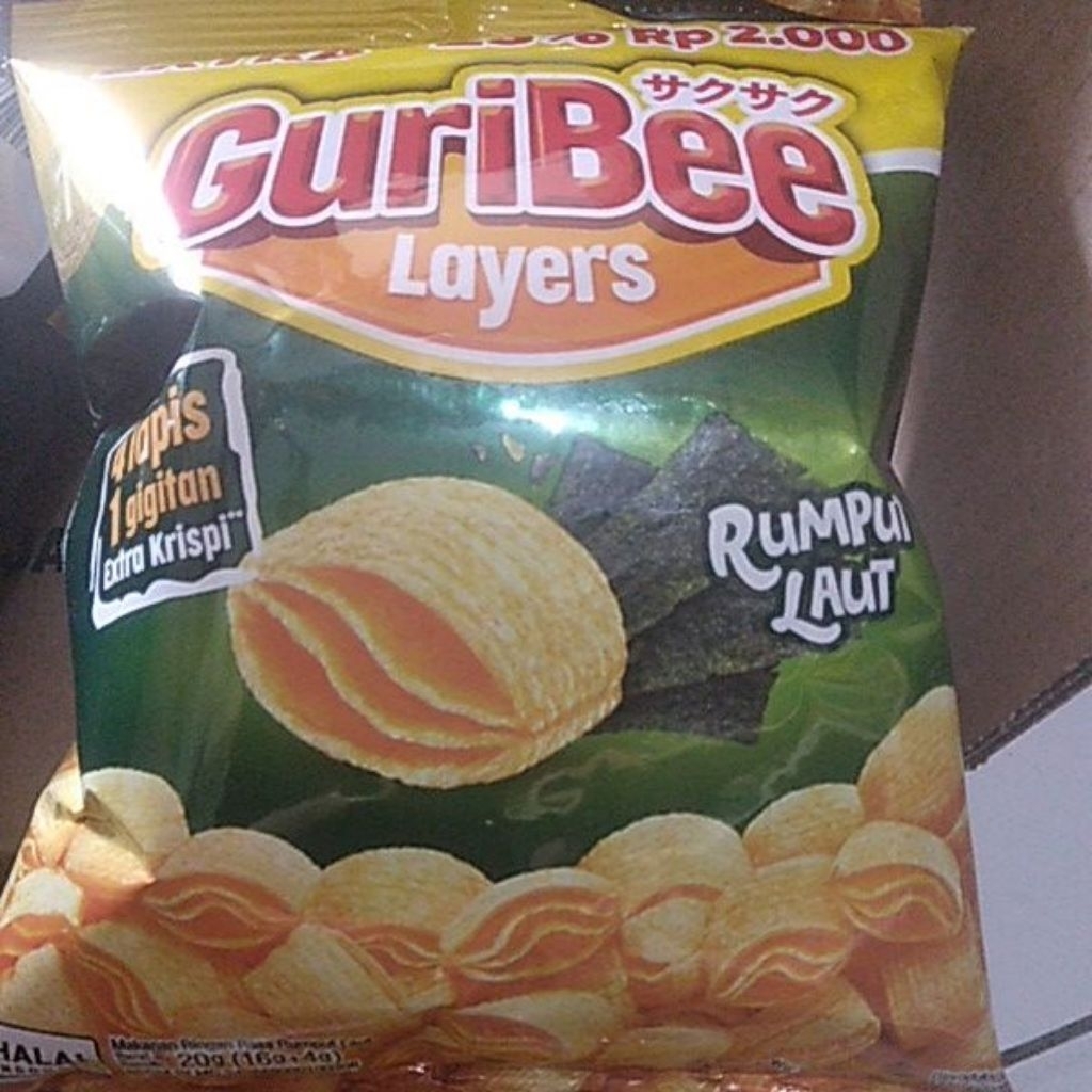 Jual Ciki GuriBee layers rumput laut 1 renceng isi 10 pcs | Shopee ...