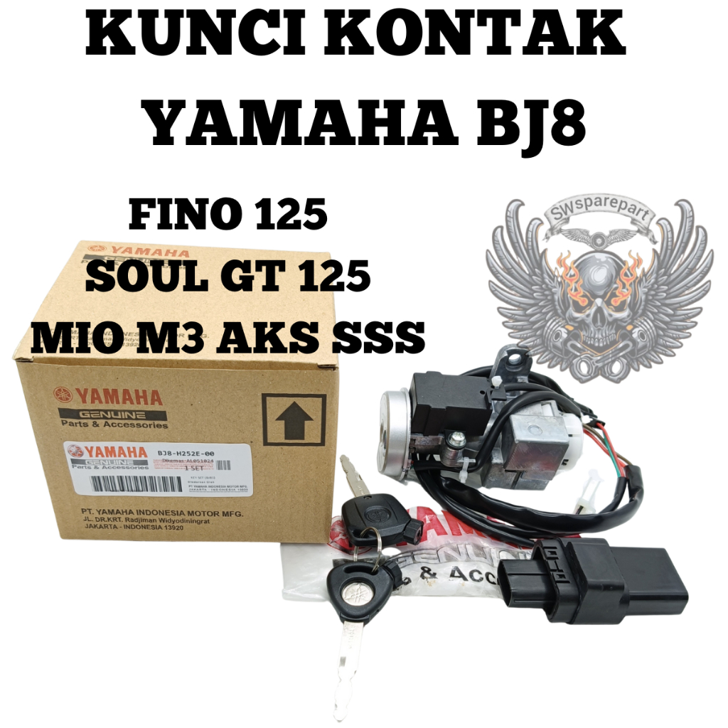 Jual KUNCI KONTAK ASLI YAMAHA BJ8 FINO 125 REMOTE SOUL GT MIO M3 AKS ...