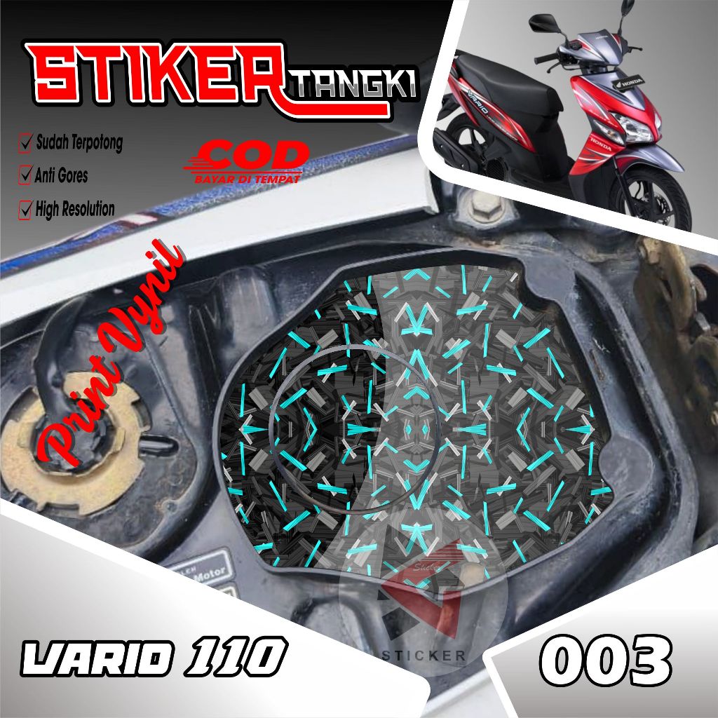 Jual Sticker Tangki Carbon Forged Vario Karbu 110 Lama Anti Luntur ...