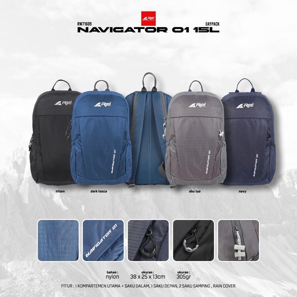 Jual Tas Ransel Arei 15L Navigator 01 + RC Arei Outdoorgear Tas Sekolah ...