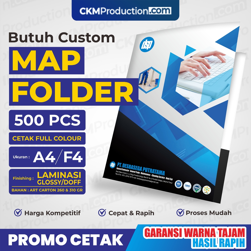 Jual CETAK MAP FOLDER/STOP MAP F4/A4 Map Sekolah / Kantor Custom 500 ...