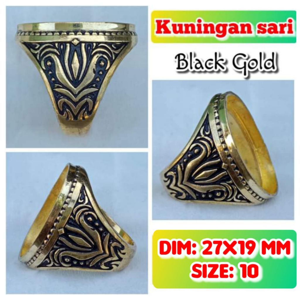 Jual Emban Batu Akik Dan Permata Kuningan Perunggu.67 | Shopee Indonesia