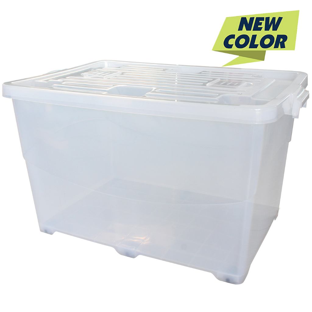 Jual Kiramas Container Box 135 Liter / Body Transparant / Ada Roda B135 ...