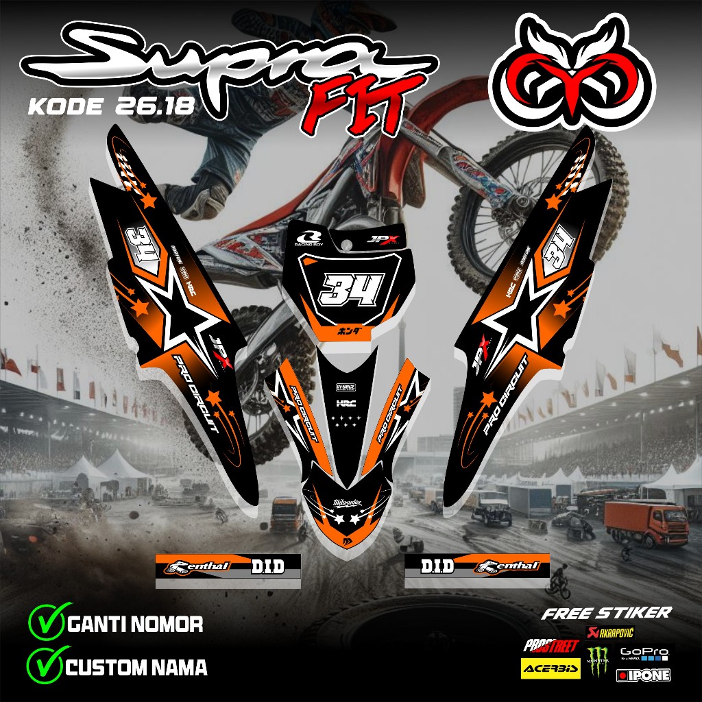 Jual Sticker DECAL RBT SUPRA FIT NEW SETICKER SEMI DECAL MOTOR RBT ...