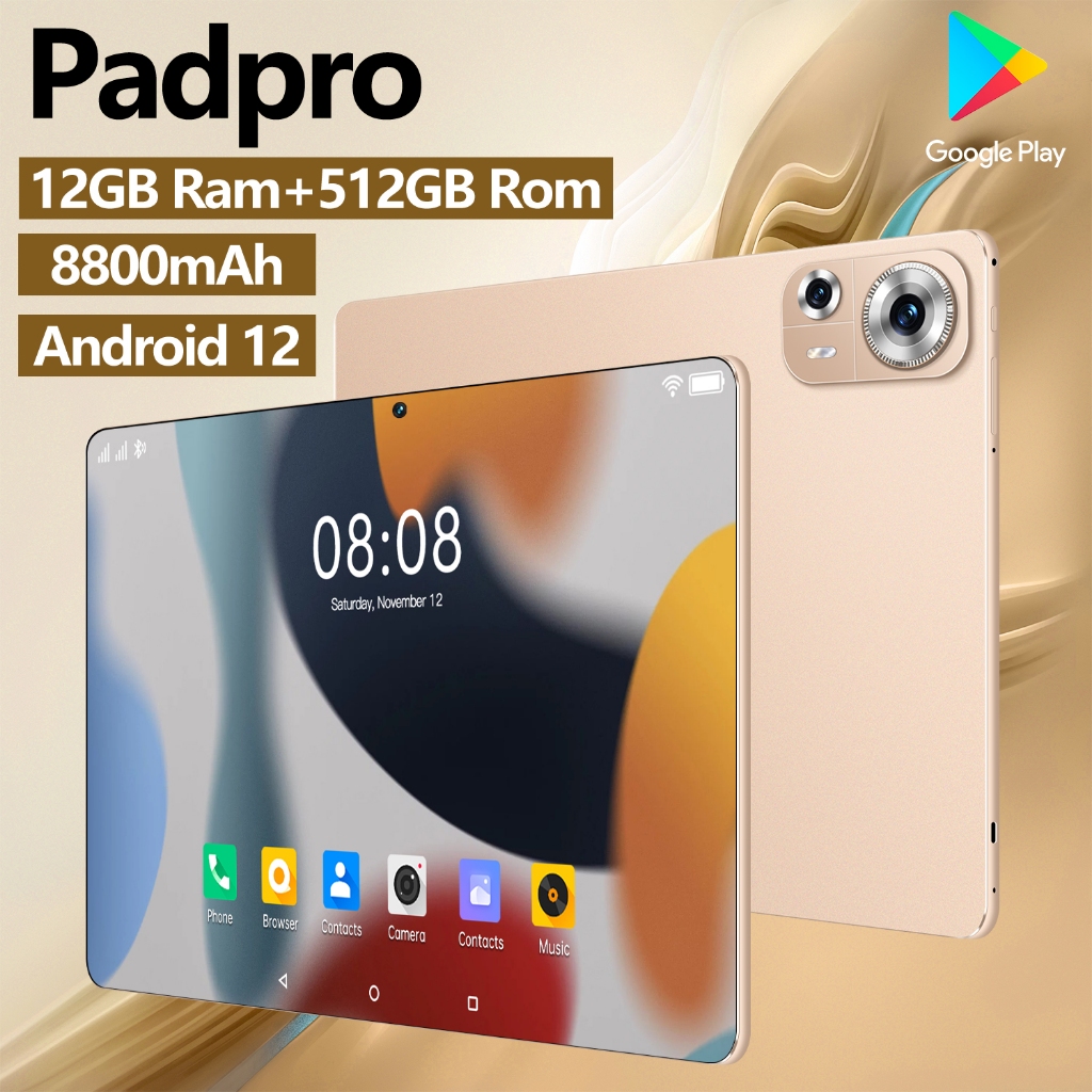 Jual Padpro 5G Tablet 16GB+512GB 8800mAh Android 12 Pembelajaran dan ...
