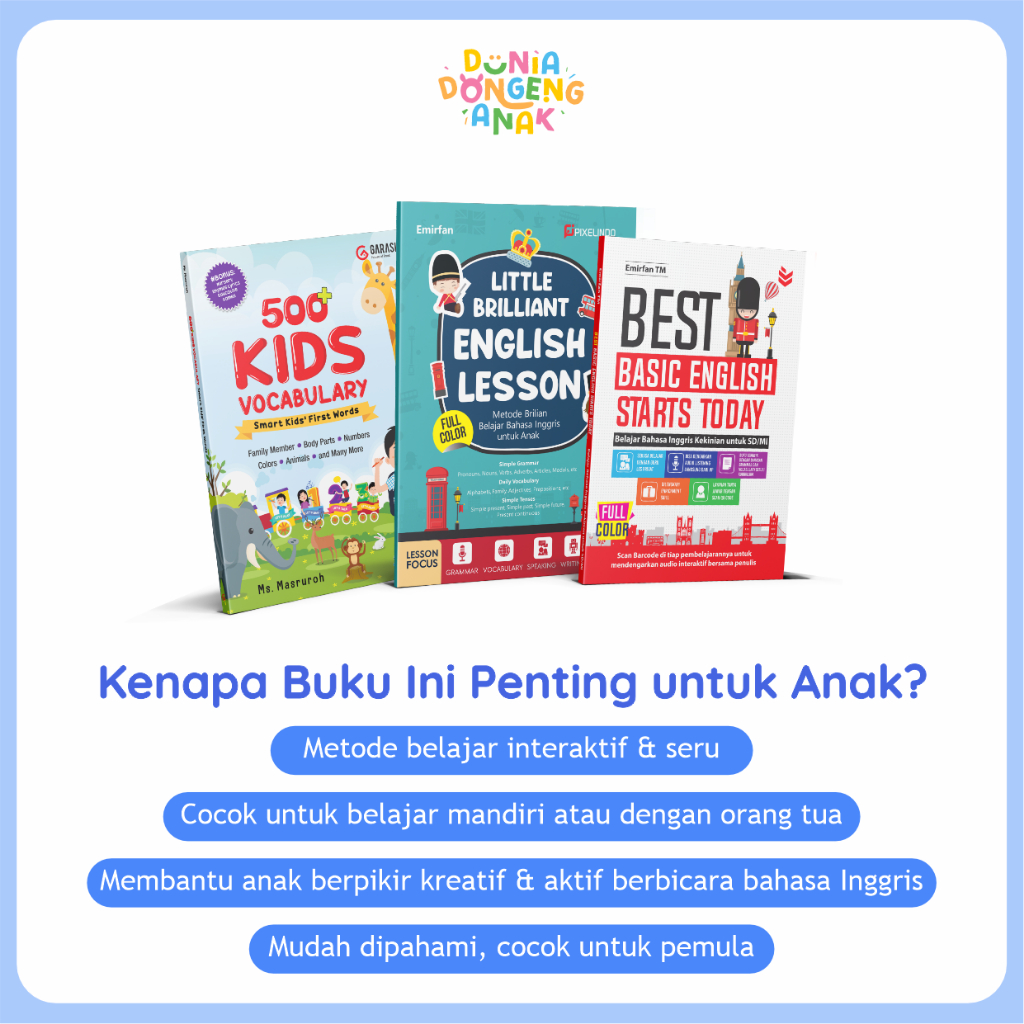 Jual Buku Belajar Bahasa Inggris Untuk Anak Usia 4+ Tahun - Basic ...