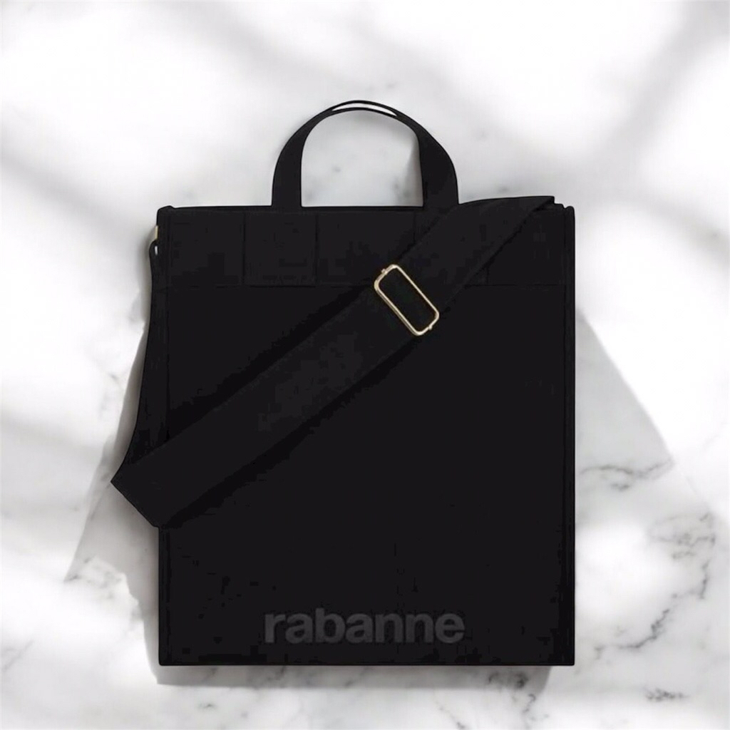 Jual Paco Rabbane 2in1 Bag (Tote&Sling Bag Canvas Black) Original Gift ...