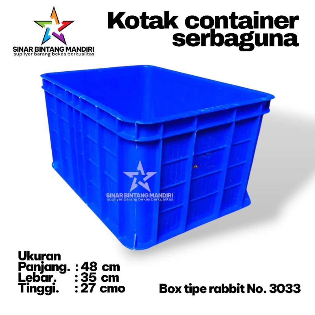Jual Box containar tipe rabbit dengan tutup No.3033 ukuran 48x33x27 cm ...