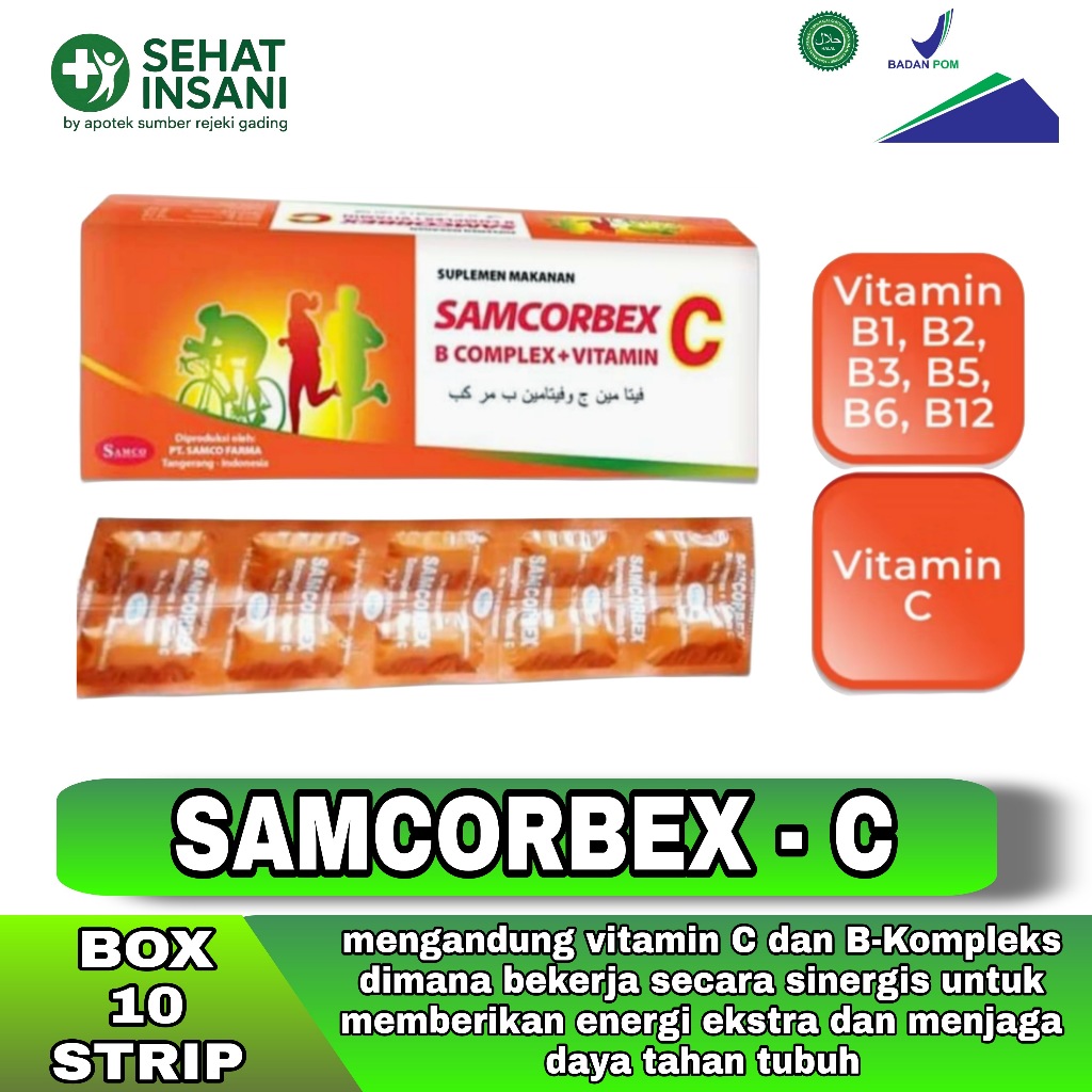 Jual SAMCORBEX BOX | 100 Kapsul | Vitamin C 500mg + B Kompleks – Daya ...