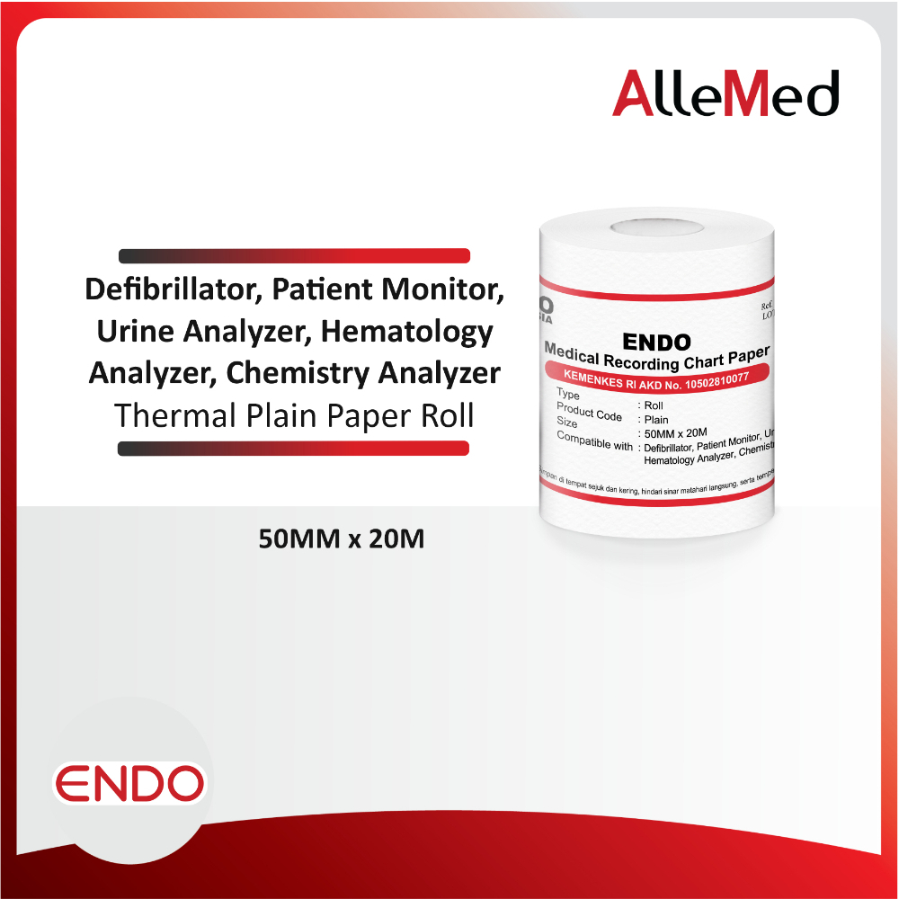 Jual ENDO Thermal Plain Paper 50mm x 20m - For Defibrillator Patient ...
