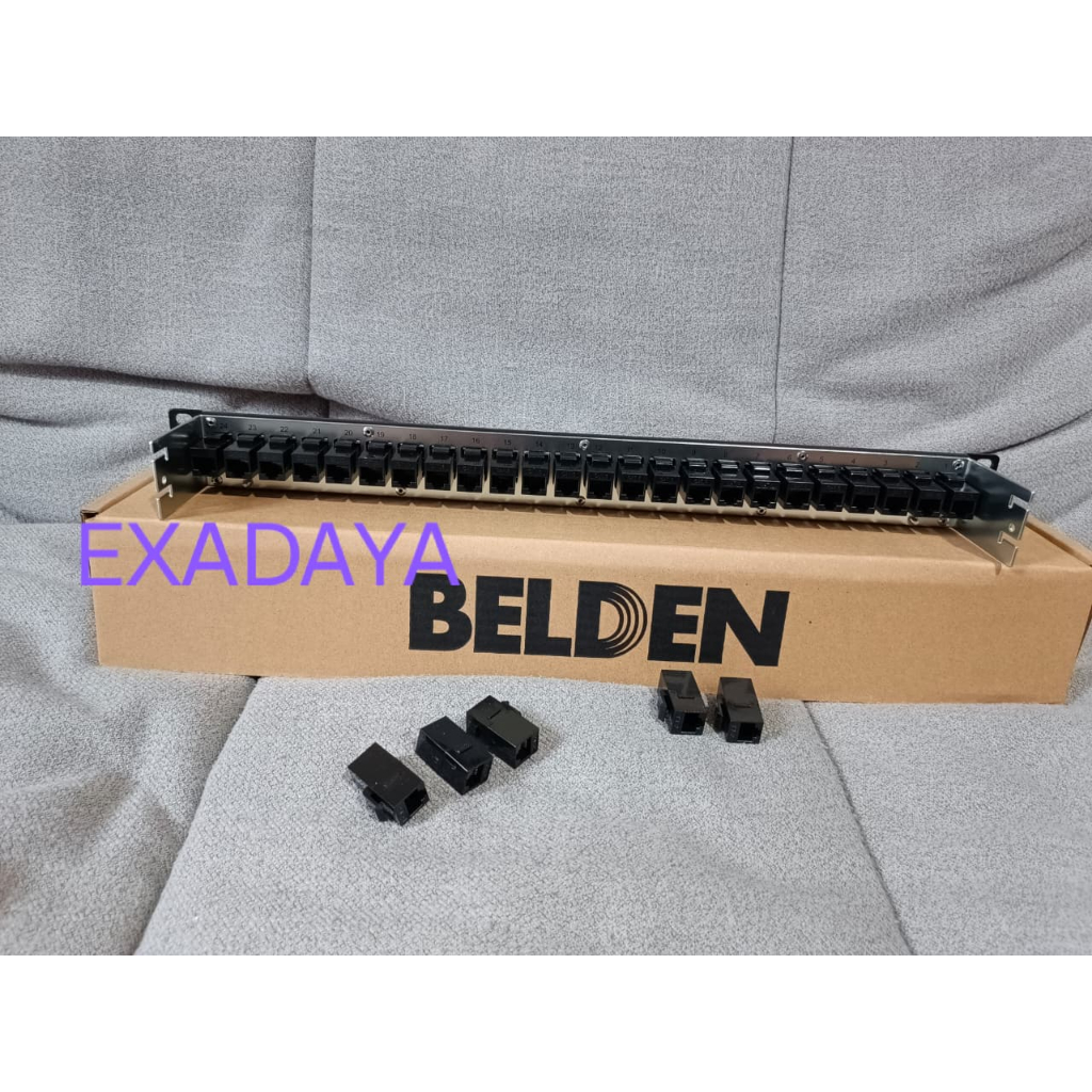 Jual Patch Panel 24 Port Cat.6 RJ45 - RJ-45 Barrel Pass Through Modular ...