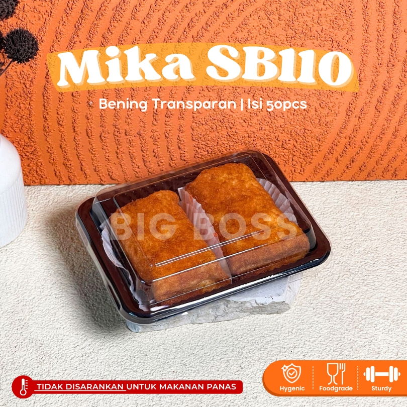 [ISI 50 PCS] Mika SB110 Brownies Mini / Tray Mika SB 110 / Mika Kue Mochi Moon Cake isi 1 Mika Sushi Pudding Bolu Tart Gulung