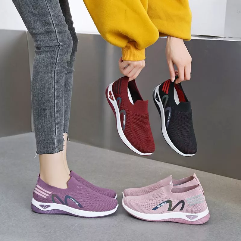 Sepatu_Kasual (S-46) sepatu Sneakers slip on wanita import
