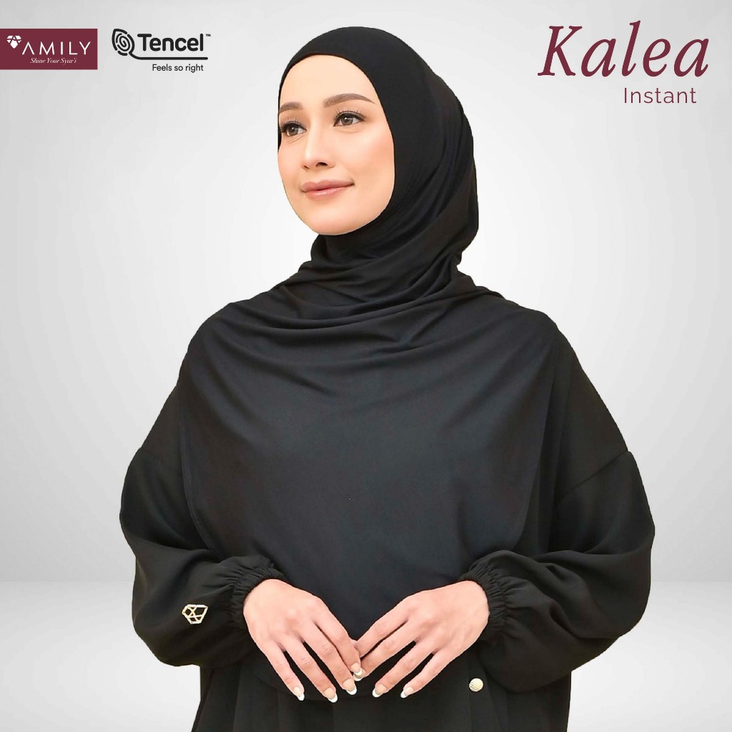 AMILY Kalea Hijab Instan Jilbab Bergo Tencel Modal Terbaru Polos Premium