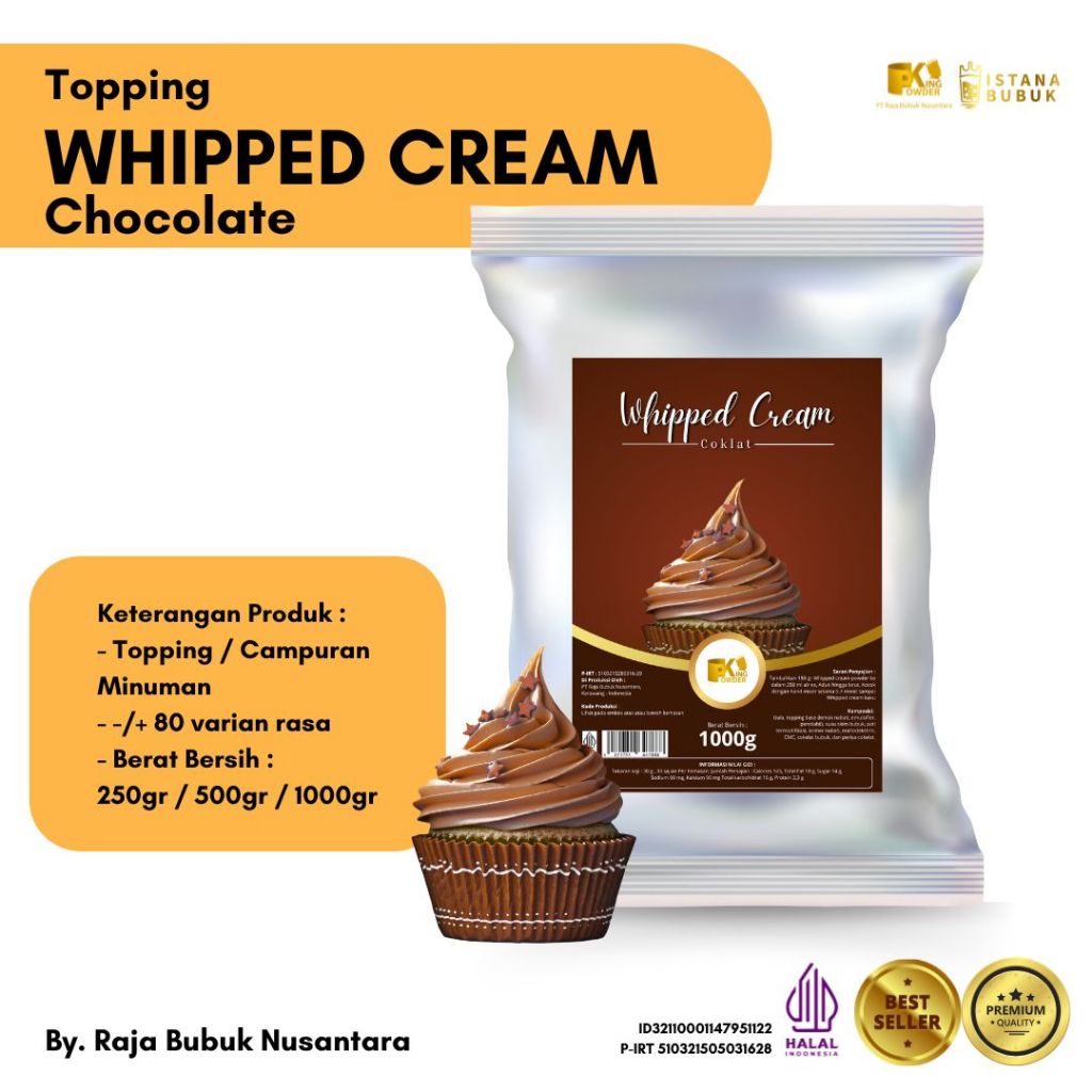 Jual Whipped Cream Raja Bubuk – 1KG Kelezatan Lembut dengan Varian ...