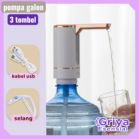 Jual Pompa Galon 3 Tombol Otomatis / Dispenser Air Elektrik / Praktis ...