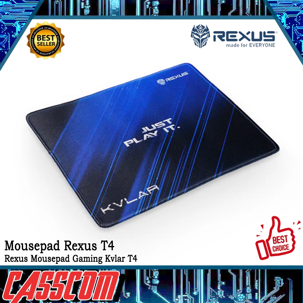 Jual Mousepad Gaming Rexus Kvlar T4 25x21cm | Shopee Indonesia