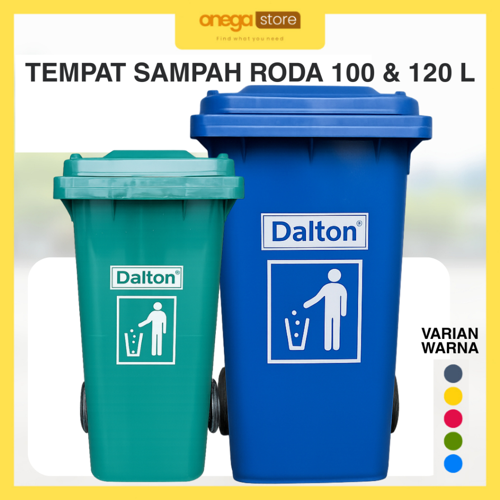 Jual Dalton Tempat Sampah Roda Plastik Besar 120 L 100 L Tong Industri ...