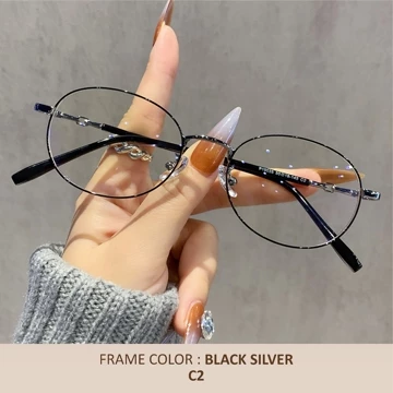 Eggry Eyewear Kacamata Anti Radiasi Minus Lensa Anti Blueray Photocromic Model Oval Fashion