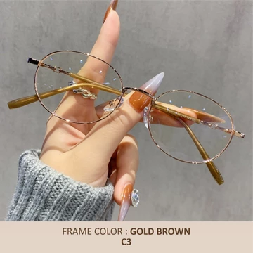 Eggry Eyewear Kacamata Anti Radiasi Minus Lensa Anti Blueray Photocromic Model Oval Fashion