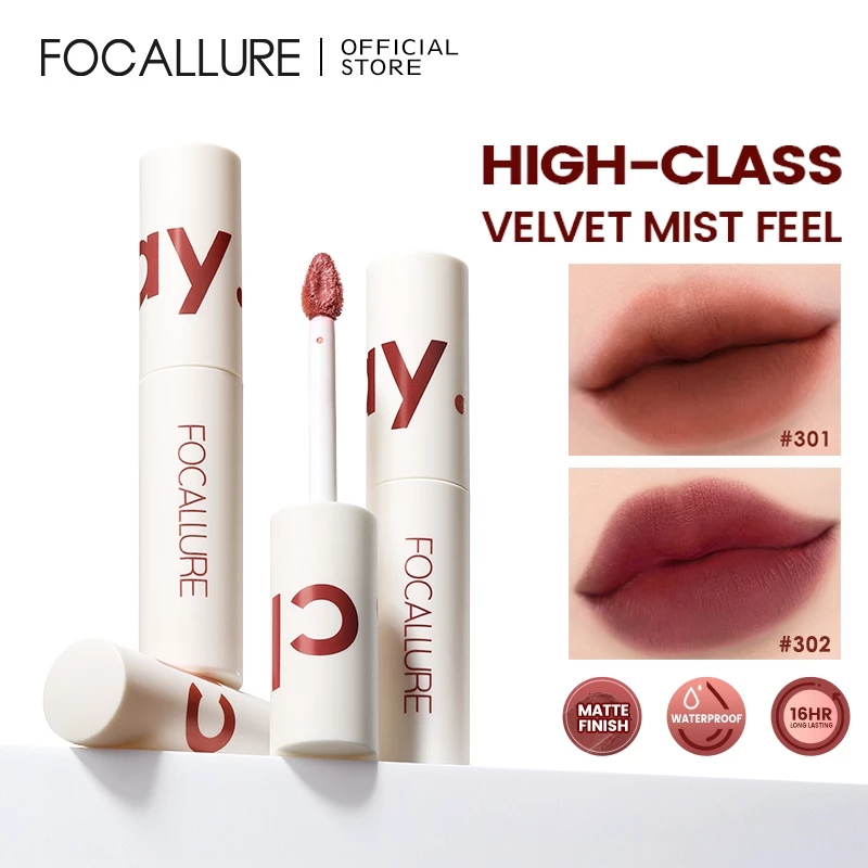 FOCALLURE Lipstik Cream Velvet-Mist Matte Lip Clay