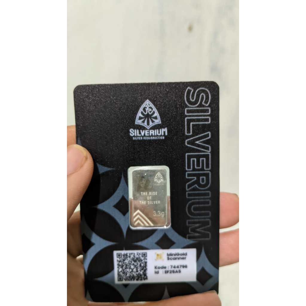 Jual Silverium Logam Mulia Perak Batangan 3.3 Gram Silver Kadar 999,9 ...