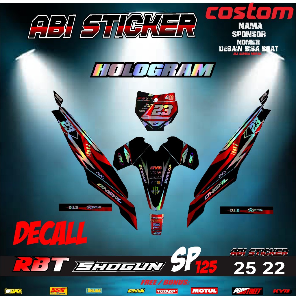 Jual STIKER DECAL FULL BODY HOLOGRAM STRIPING SHOGUN 125 SP STICKER ...