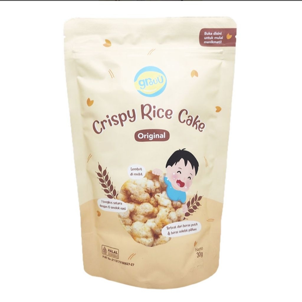 Jual Grouu Crispy Rice Cake Snack Anak Original 30 g | Shopee Indonesia