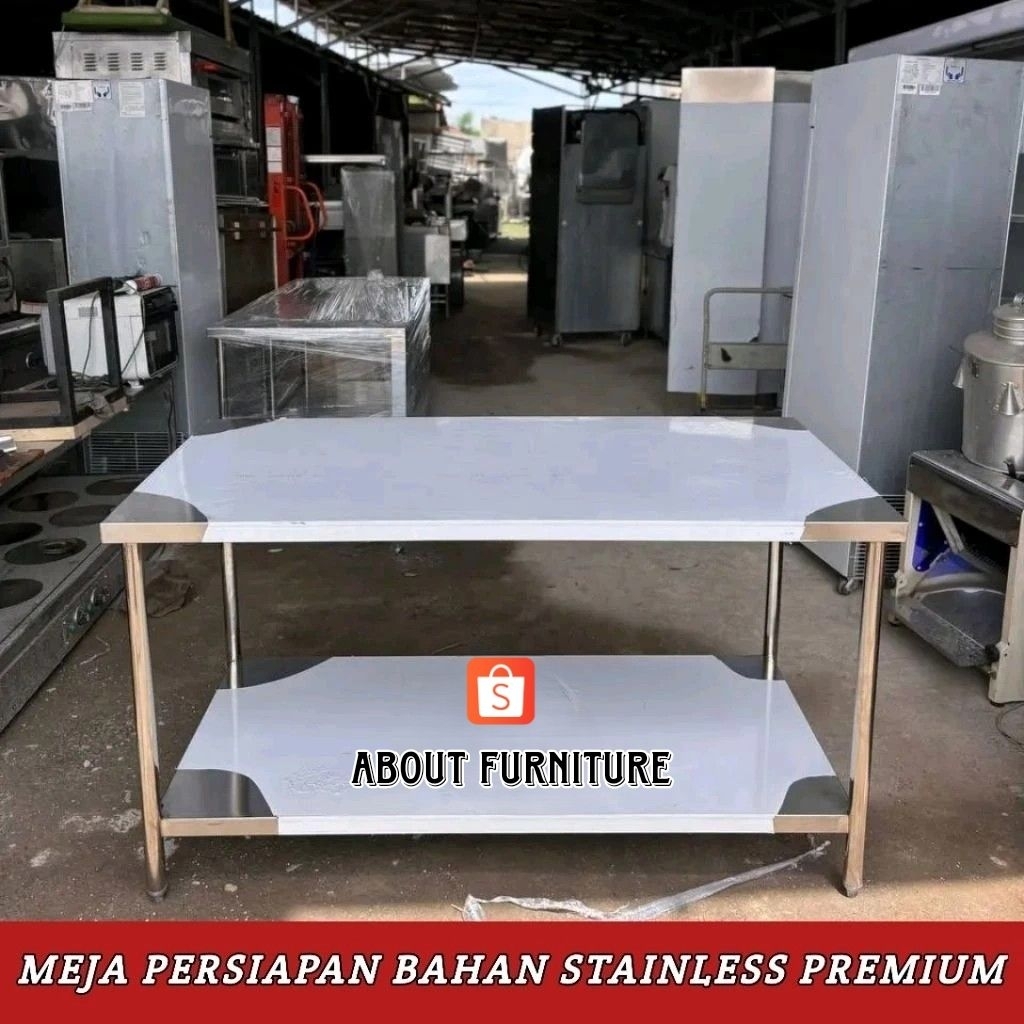 Jual Meja persiapan MBG size 150×70×85 cm / meja stainless / meja 2 ...