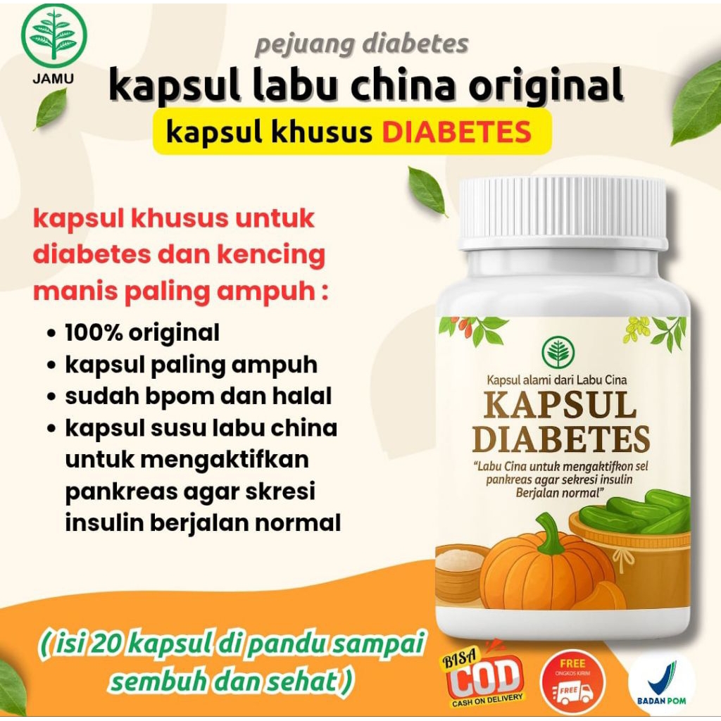 KAPSUL DIABETES susu labu China original bpom