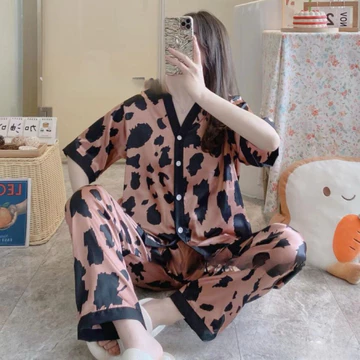 YapLie VLECA01 Piyama Korea Baju Tidur Wanita Satin Premium Mewah Adem Celana Panjan Lengan