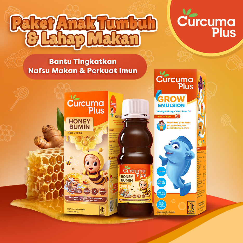 Jual BARU! Curcuma Plus Paket Anak Tumbuh & Lahap Makan (Honey Bumin ...