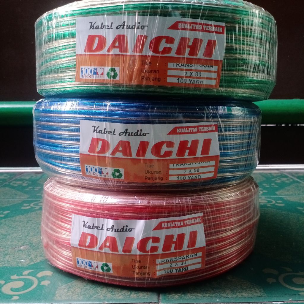 Jual Daichi kabel listrik dan audio transparan 2x30 2x50 2x80 panjang ...