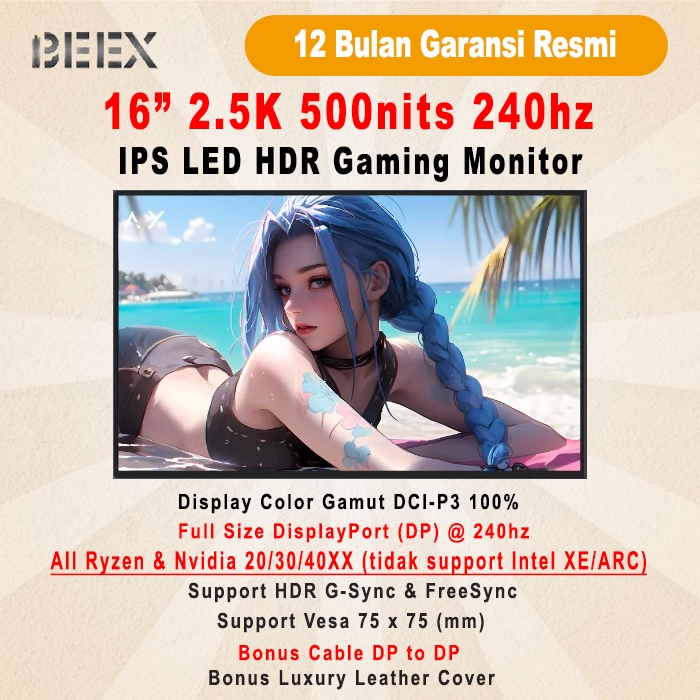 Jual Portable Monitor BeeX 16