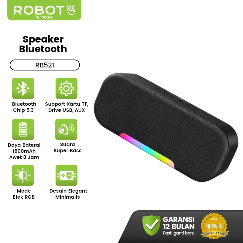 Jual ROBOT Speaker Bluetooth Portable HD Audio Super Bass Tahan 8 Jam ...