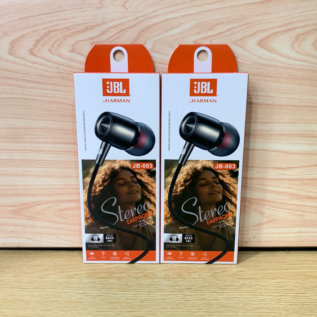 Jual Earphone / Headset JBL JB-003 Solid Bass | Shopee Indonesia