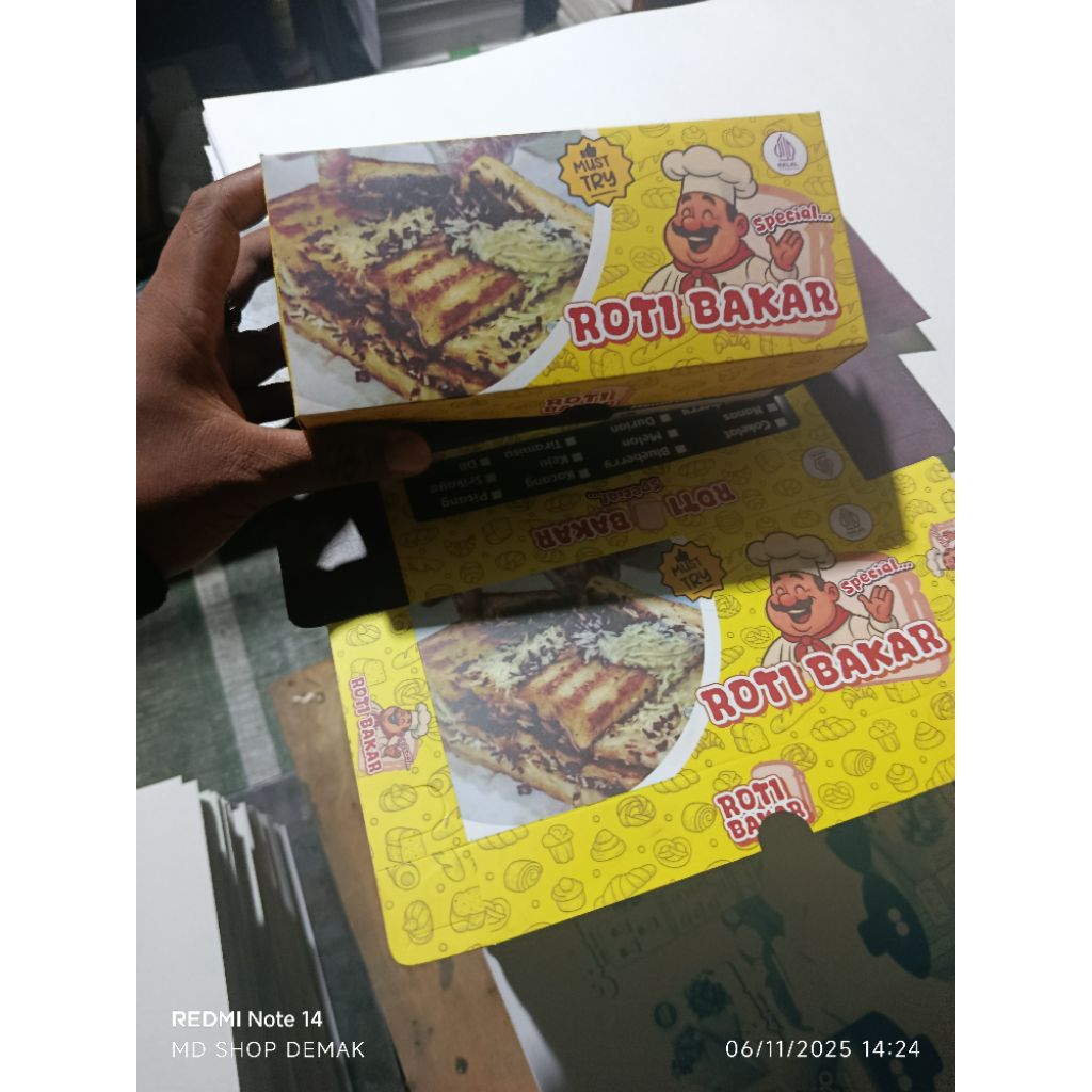 Jual bungkus roti bakar/kardus roti bakar warna isi 50 pcs viral full ...