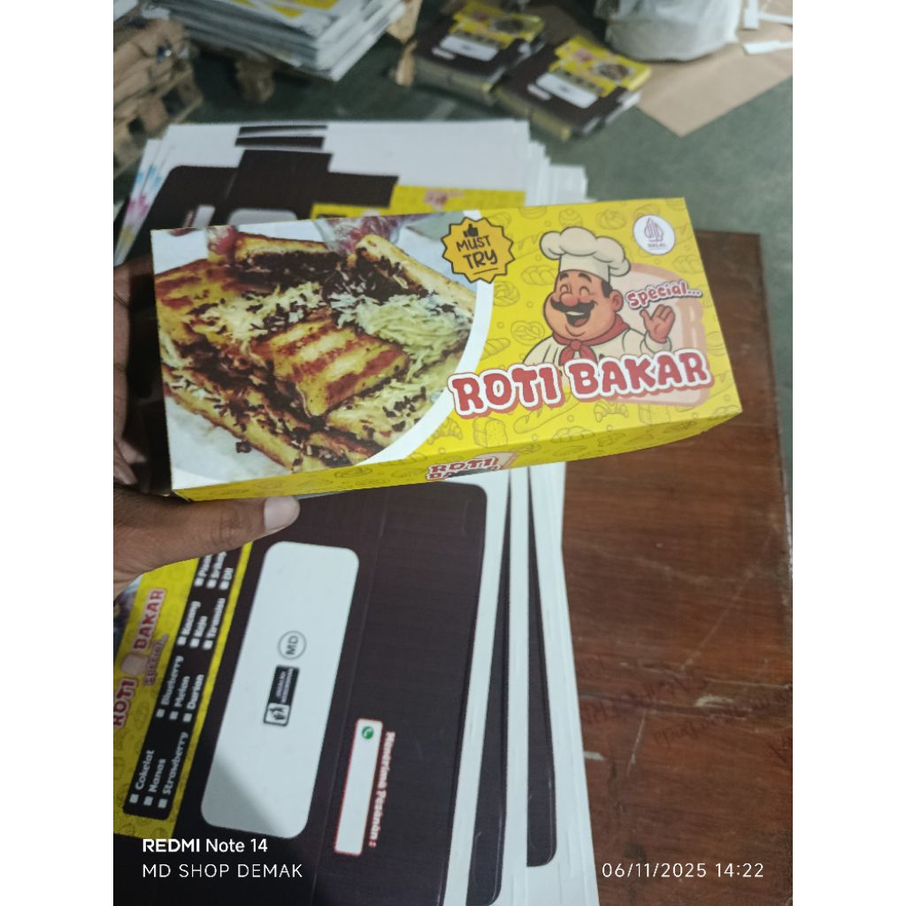Jual kardus box roti bakar isi 100 full warna lapisan foil | Shopee ...