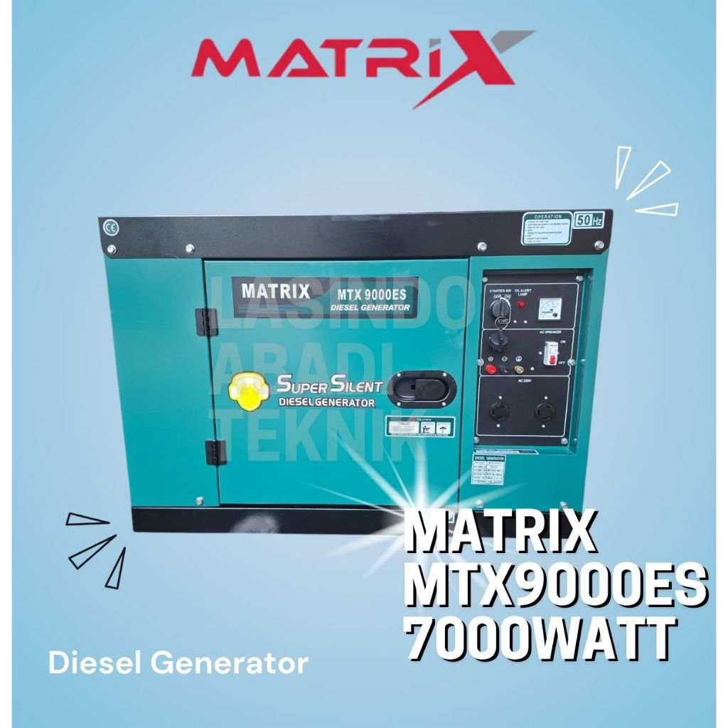 Jual Genset Super Silent Matrix 6500 7000 Watt MTX9000ES Generator ...