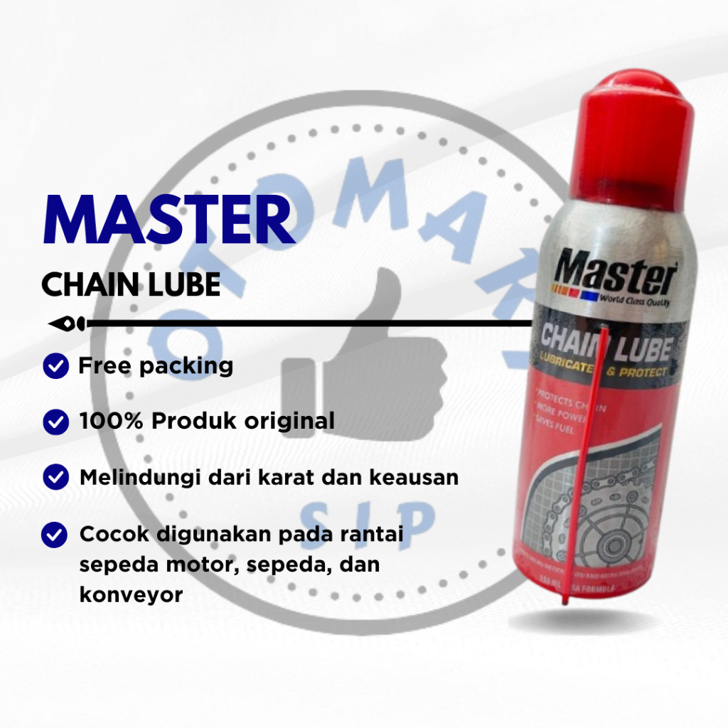 Jual MASTER Chain Lube Spray (150 ml) Pelumas Minyak Rantai Motor Tahan ...