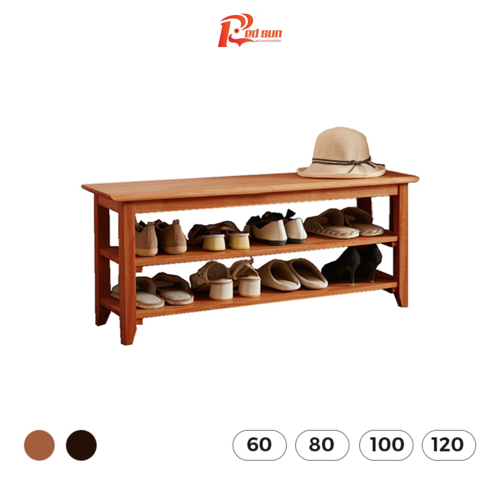 Jual Rak Sepatu Penyimpan Sepatu Rak Sepatu Minimalis Kayu Mahoni Solid ...