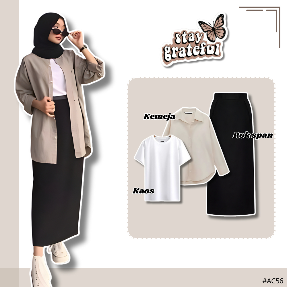 Jual OOTD Rok Span Kemeja Terlengkap & Harga Terbaru April 2026 ...
