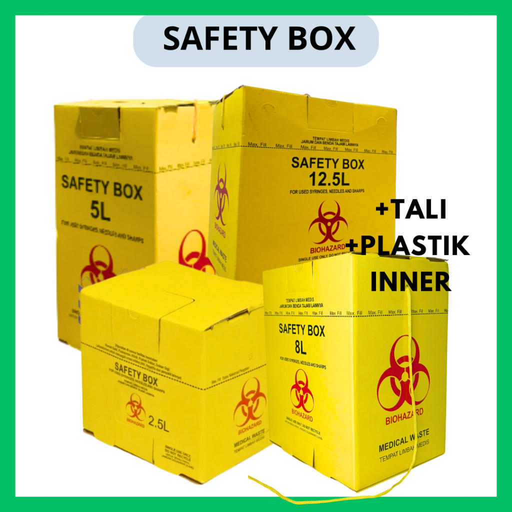 Jual Safety Box 2.5 Liter 5 Liter 8 Liter 12.5 Liter Tempat Sampah ...