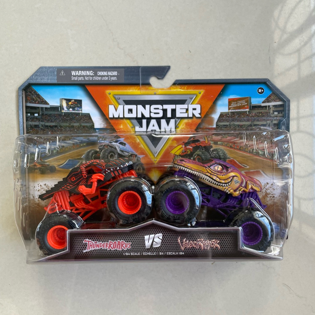 Jual Monster Jam ThunderRoarUs vs Velociraptor Dinosaur Dino Raptor ...