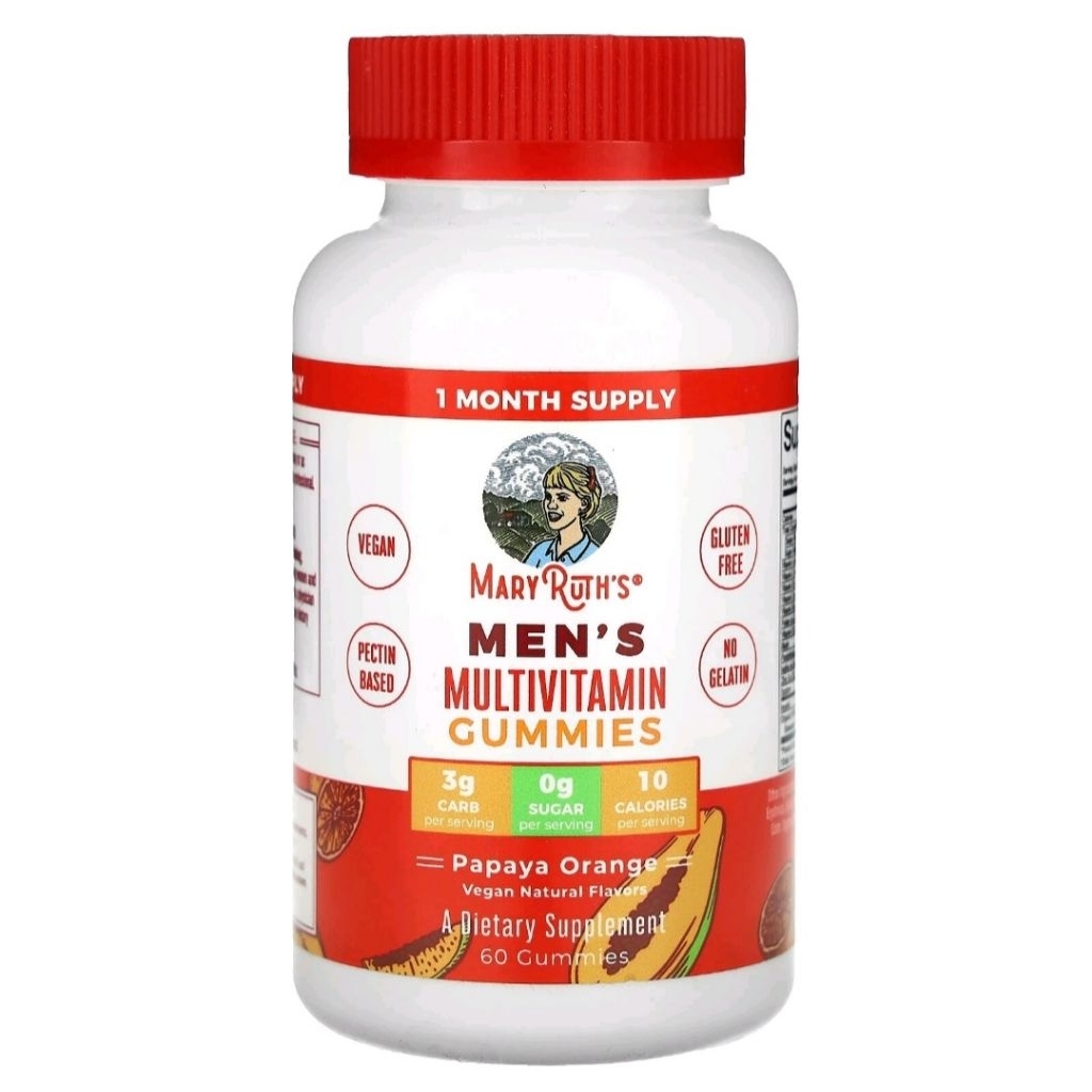 Jual Mary Ruth's Men's Multivitamin Gummy - Papaya Orange - 60 Gummies ...
