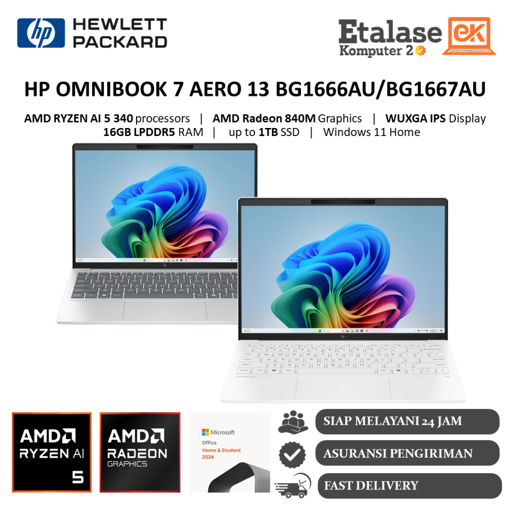 Jual HP OmniBook 7 Aero 13 AMD Ryzen AI 5 AMD Radeon 840M Ram 16GB ...