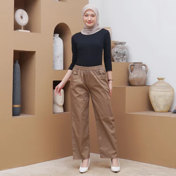 Long Pents Celana Wanita Panjang Korean Style Casual Haruka Long Pants Celana Korean Cotton