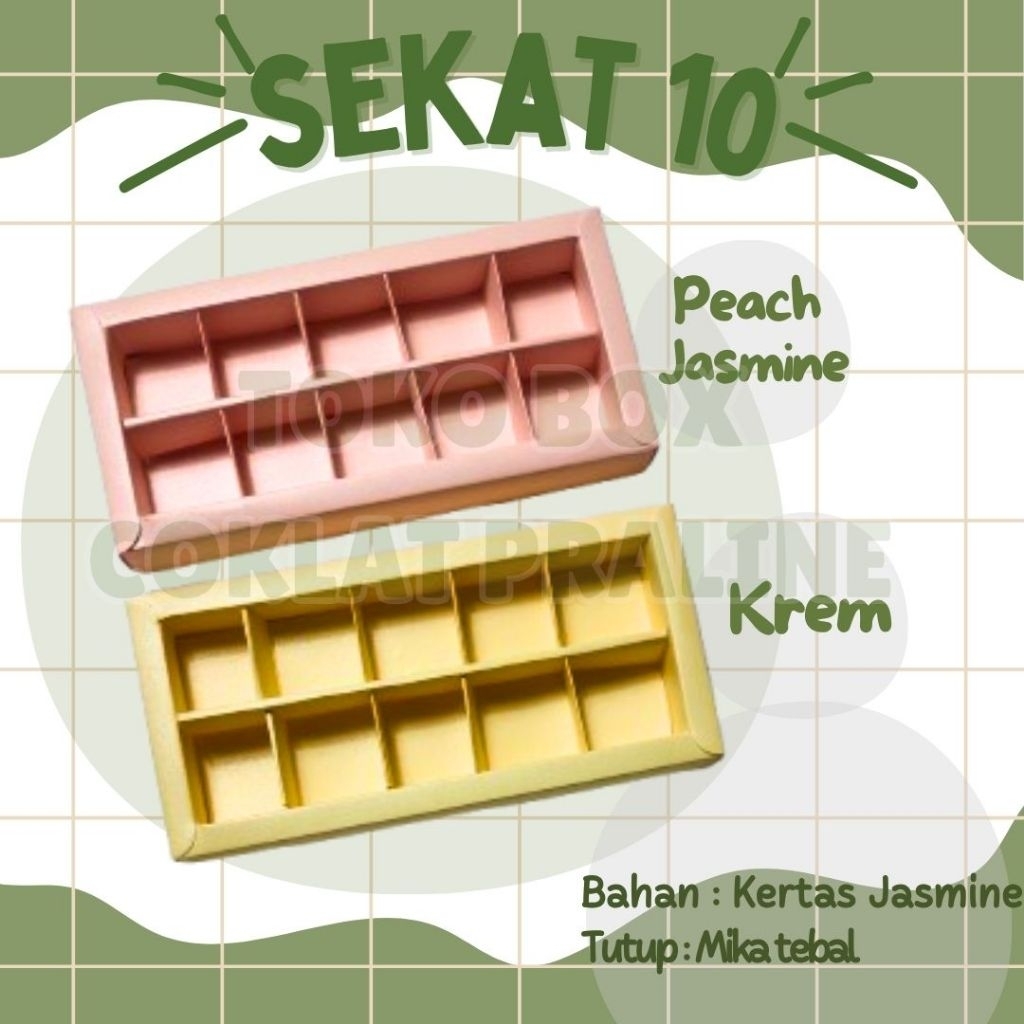 Jual BOX COKLAT PRALINE SEKAT 10 , KOTAK COKELAT , kotak SOUVENIR , BOX ...